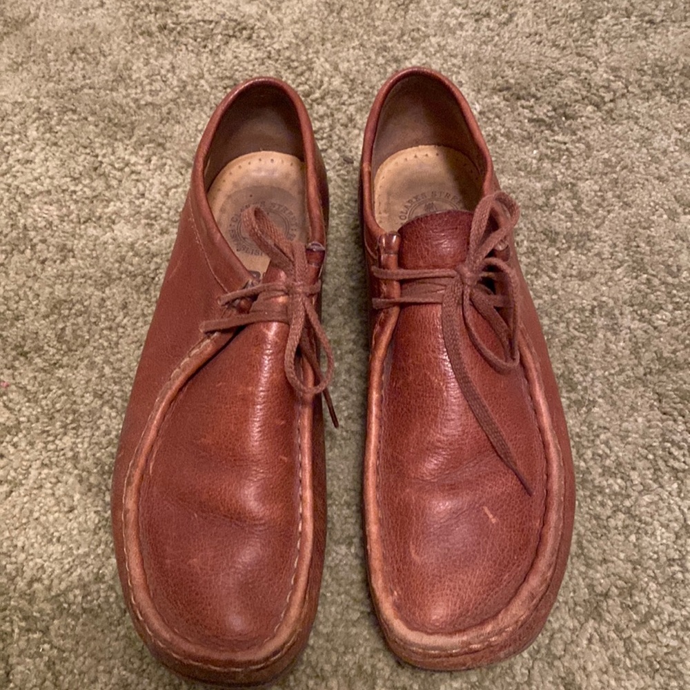 Used Men’s Leather Clarks Original 10 1/2 M Tie Shoes